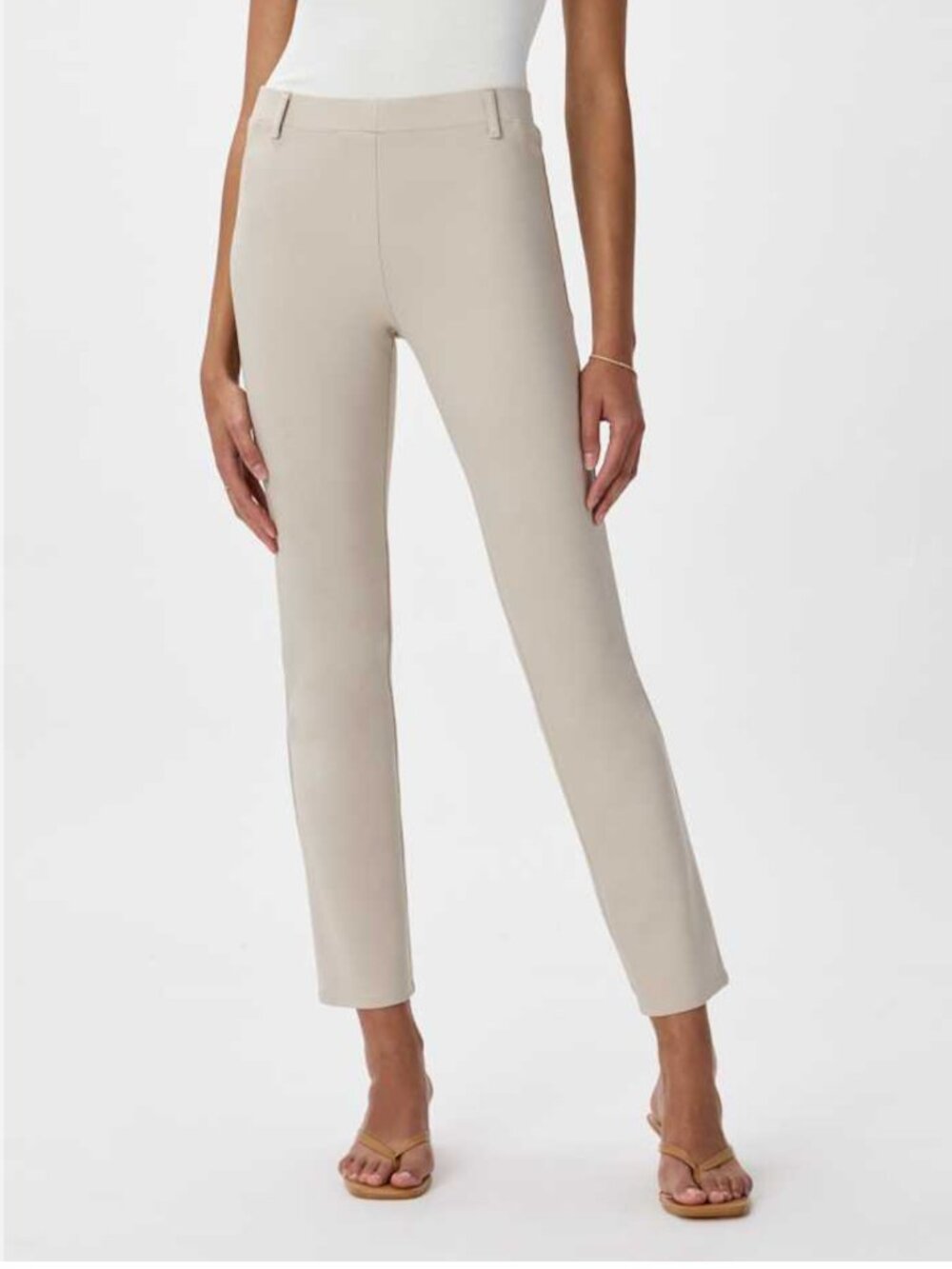 Quince Straight Leg Pants in Light Beige